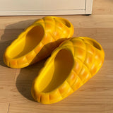 Milk Yellow Bread Slippers Women Fashion Creativity Thick Sole Slippers Women Anti Slip Soft Cute Fun Bread Sandals Girl Summer