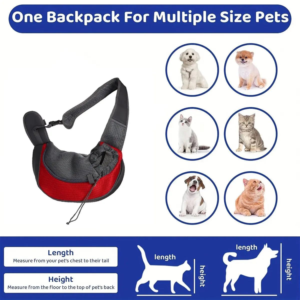 1 PCs Pet Bag Cat Dog Travel Portable Cross-body Shoulder Bag Breathable Mesh Pet Backpack