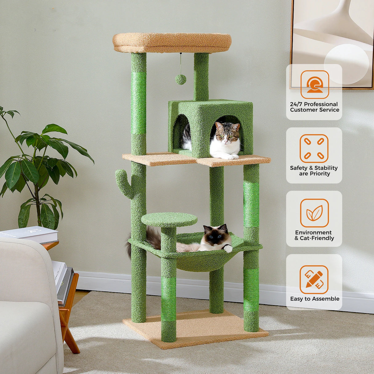 Multi-Level Cat Tree Tower with Condo Scratching Post for Cat Furniture House Cat Scratcher Cat Supplies Cat Toy