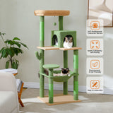 Multi-Level Cat Tree with Scratching Post Luxury Cat Tower with Condo House Cat Scratcher for Indoor Cat Accessories Pet Cat Toy