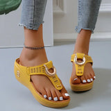 Women's Slippers 2024 Summer New Rome Wedges Causal Platform Beach Slippers Female Plus Size 43 Comfortable Ladies Slides