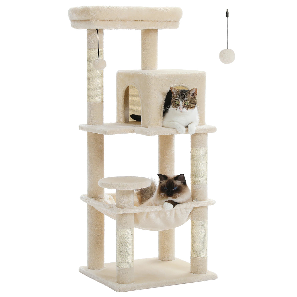 Multi-Level Cat Tree with Scratching Post Luxury Cat Tower with Condo House Cat Scratcher for Indoor Cat Accessories Pet Cat Toy