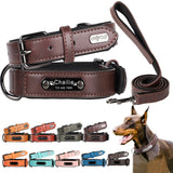 Leather Dog Collar Personalized  For Big Dogs Cute Cat Dog Collars Luxury Designer Leather For Small Dogs Cats Pet Accessories