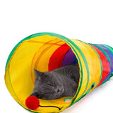 Cats Tunnel Foldable Pet Cat Toys Kitty Pet Training Interactive Fun Toy Tunnel Bored For Puppy Kitten Rabbit Play Tunnel Tube