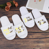 Bride Shower Bride Wedding Decoration Bridesmaid Hen Party Spa Soft Slippers Ladies Bachelorette Party Supplies Gift