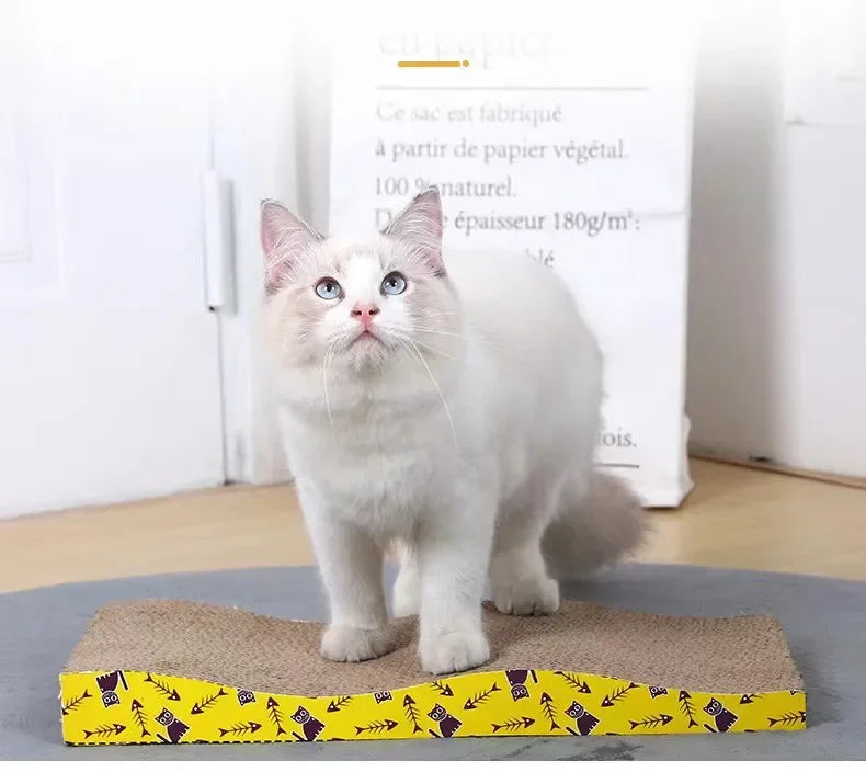 Cat Toys Pet Cat Scratching Board Corrugated Cardboard Pad Grinding Nails Interactive Protecting Furniture Cats Scratcher Toy