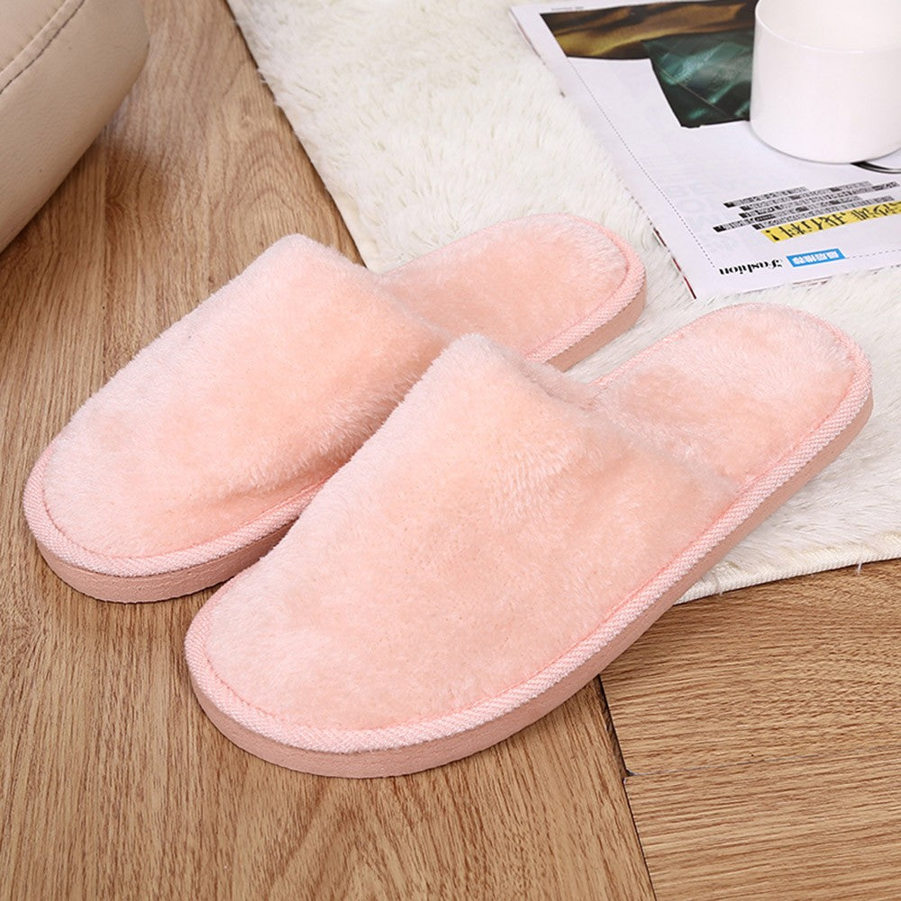 Soft House Slippers for Man Flock Autumn Winter Plush Indoor Male Shoes Warm Home Slippers 2023 Non Slip Men's slipper