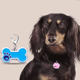 Cute Bone Dog Brand Pet Anti-lost Alloy Id Card Puppy Kitten Jewelry Pendant Laser Engraving Identity Card Keychain Pet Supplies