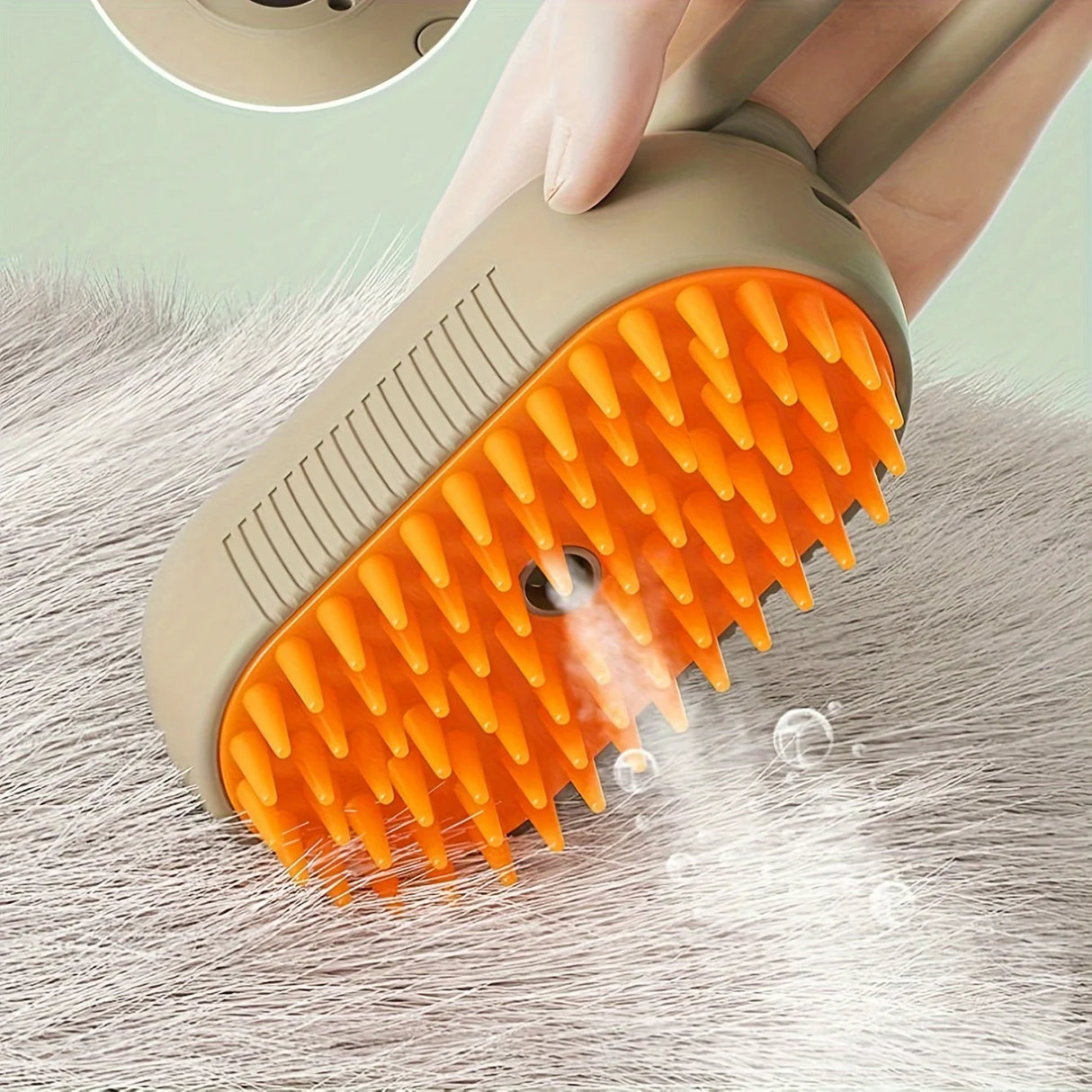 1pc Self-cleaning Massage Comb Cat Brush, Cat Hair Brush For Removing Tangled And Loose Hair, USB Charging Cat Comb Pet Steamy B