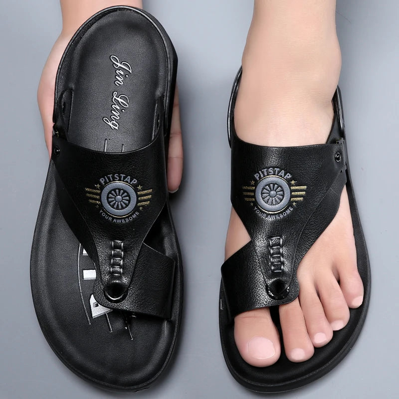 Casual flip-flops men's summer anti-skid outdoor dual-use sandals, ultra-fine plywood slippers, sandals and sandals for men