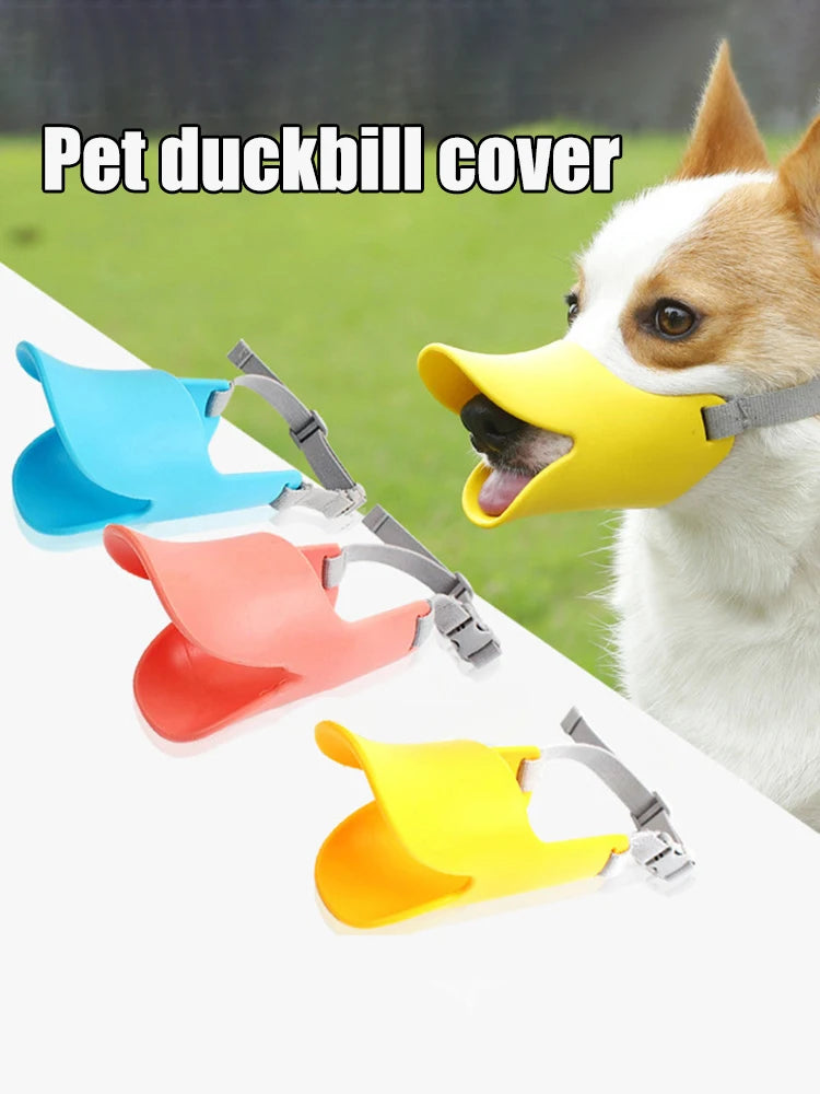 1PC Pet Muzzle Silicone Anti-cute Duck Anti-bite Training Adjustable Ring Pet Muzzle (Small, Medium, Large)