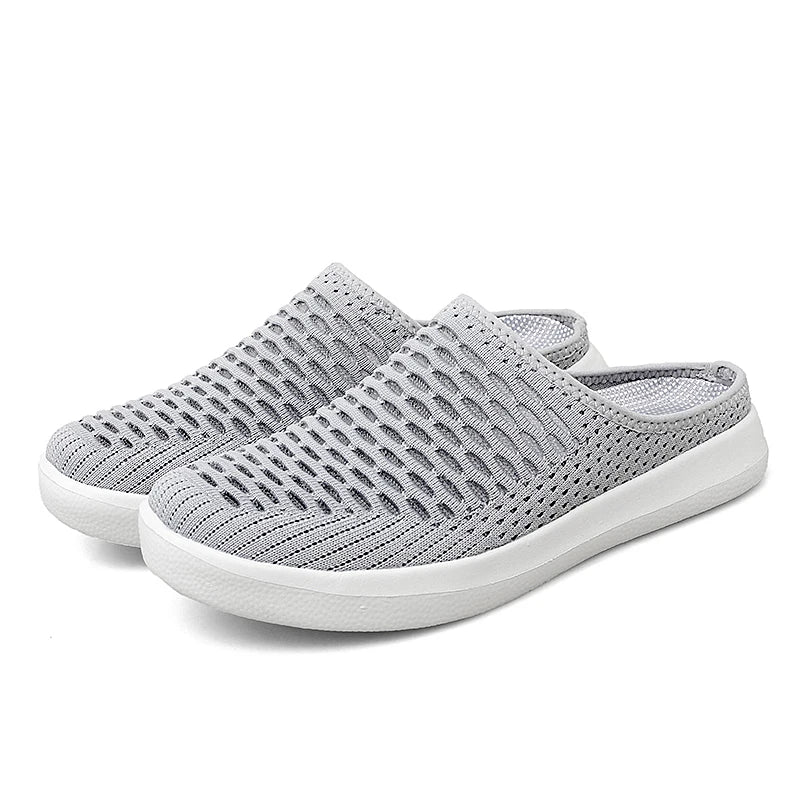 Plus Size 49 50 51 52 53 54 Slip On Half Shoes For Men Women Breathable Mesh Slippers Slides Indoor Outdoor Lightweight Big Foot