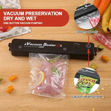 TINTON LIFE 220V/110V Vacuum Sealer Packaging Machine with Free 10pcs Vacuum Bags Household Black Food Vacuum Sealer