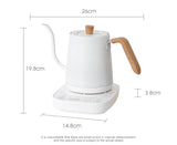 Gooseneck Electric Kettle 800ml Hand Brew Coffee Pot smart Teapot Temperature Control Pot 1000W Rapid Heating Kettle 110v/220v