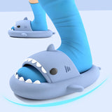 Summer Women Shark Slippers Men Eva Solid Color Slides Adults Fashion Thick Soles Flip Flops Couples Outdoor Non-Slip Sandals