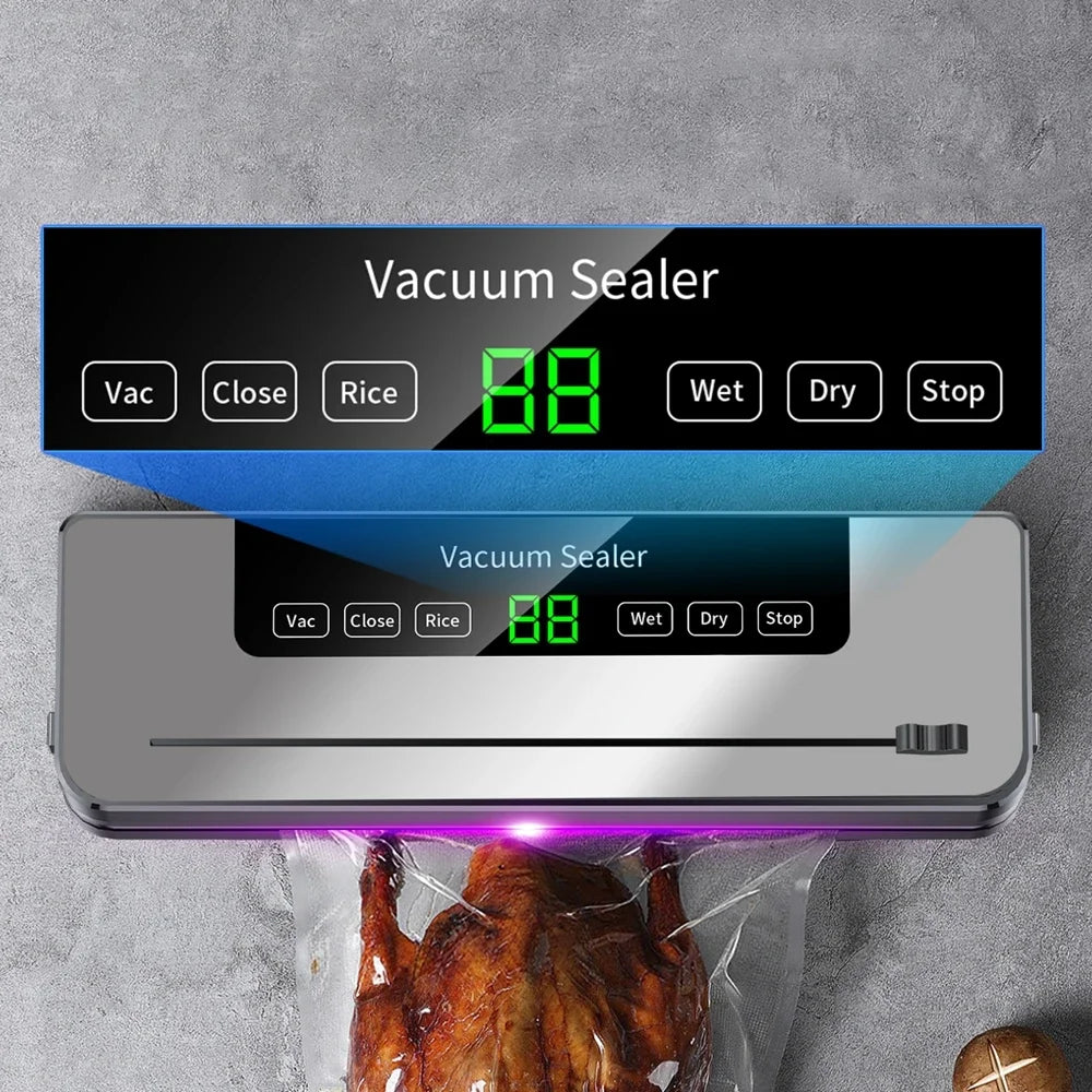 Vacuum Sealer Machine Lightweight Food Vacuum Sealer Compact Machine For Food Preservation Automatic Food For Home Kitchen