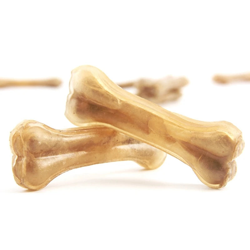 New Dog Bones Chews Toys Supplies Leather Cowhide Bone Molar Teeth Clean Stick Food Treats Dogs Bones for Puppy Accessories