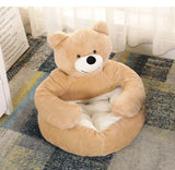 Semi-Enclosed Bear Pet Dog Bed Ultra Soft Cat Bed Detachable Plush Puppy Bed Winter Warm Sleeping Bed Mat Pet Product