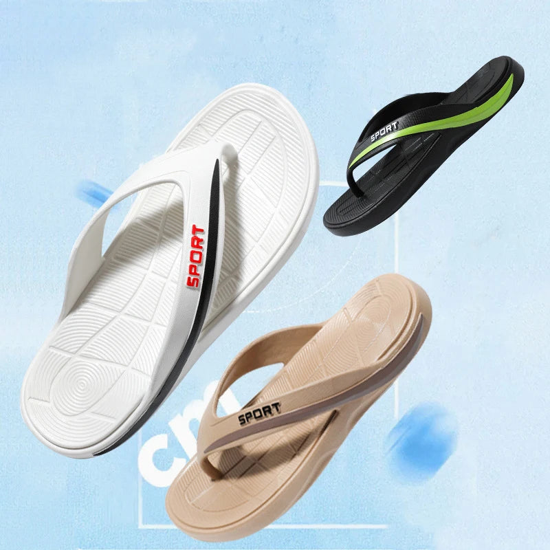 Flip flops for men, summer trend, fashion, and outerwear flip flops for outdoor leisure, anti slip beach sandals