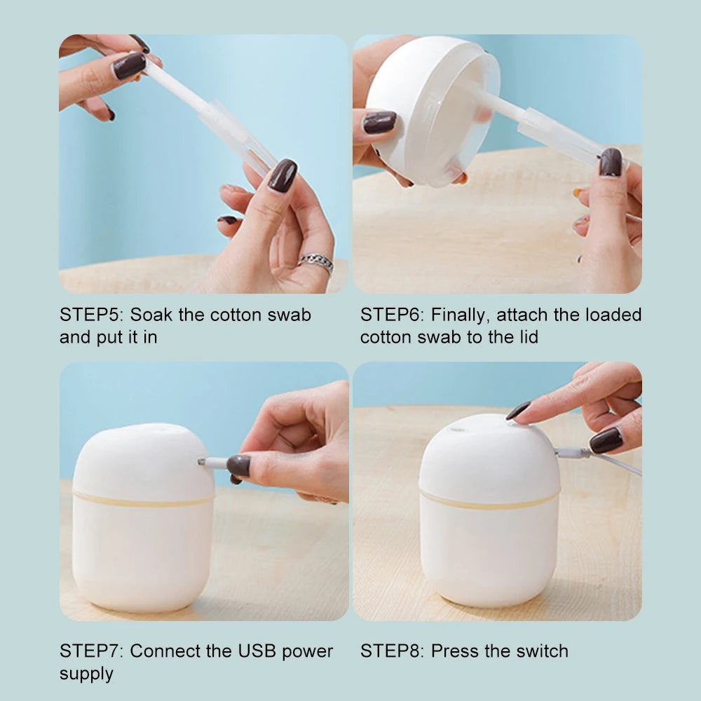 Mini Portable Water Drop Air Humidifier USB Desktop Indoor Household Mute Air Atomization Humidifier