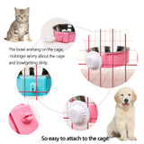 Pet Food Bowl Hanging Stainless Steel Pet Bowl Dogs Supplies Fixed Cat Bowl Cats Dog Crate Drinking Bowl Little Pet Feeding