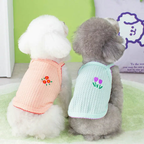 Summer Suspender Dog Clothes Soft Thin Dog Cooling Vest  Cute Puppy Dress Bichon Chihuahua Clothing Dog Products Costumes 2023