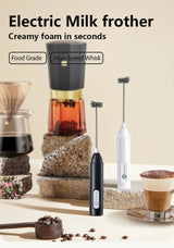 Wireless Milk Frothers  Electric USB Recharge 3 Speeds Handheld Blender Small Coffee Foam Maker Whisk For Coffee Kitchen Tools