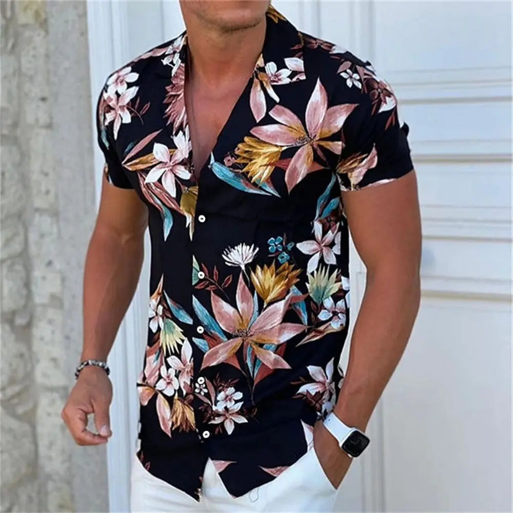 2024 Coconut Tree Shirts For Men 3d Printed Men's Hawaiian Shirt Beach 5xl Short Sleeve Fashion Tops Tee Shirt Man Blouse Camisa