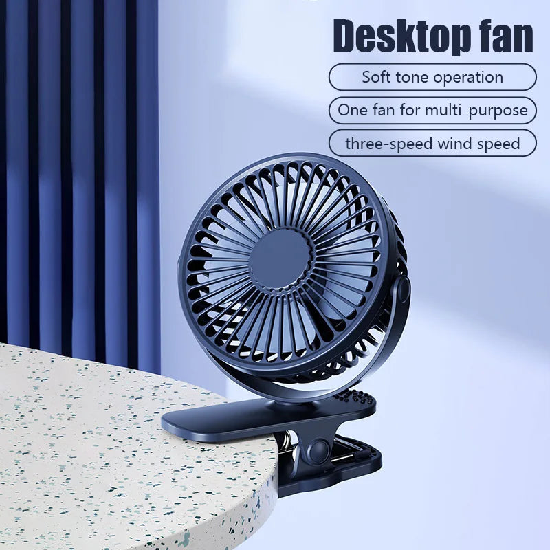 Portable Mini Hand Clip Fan USB Quiet Desktop Electric Fan High Quality Student Dormitory Small Cooling Ventilador fan Air Coole