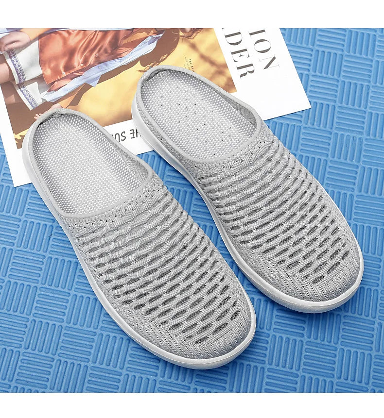 Women Slippers Sandals 2021 Summer Beach Slippers Women Breathable Mesh Flat Shoes Women Flip Flops Zapatos Mujer Home Slippers