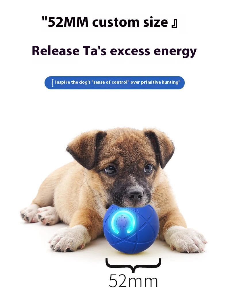 New Smart Dog Toy Ball Electronic Interactive Pet Toy Moving Ball USB Automatic Companion Toy Jumping Ball for Puppy Birthday Gi