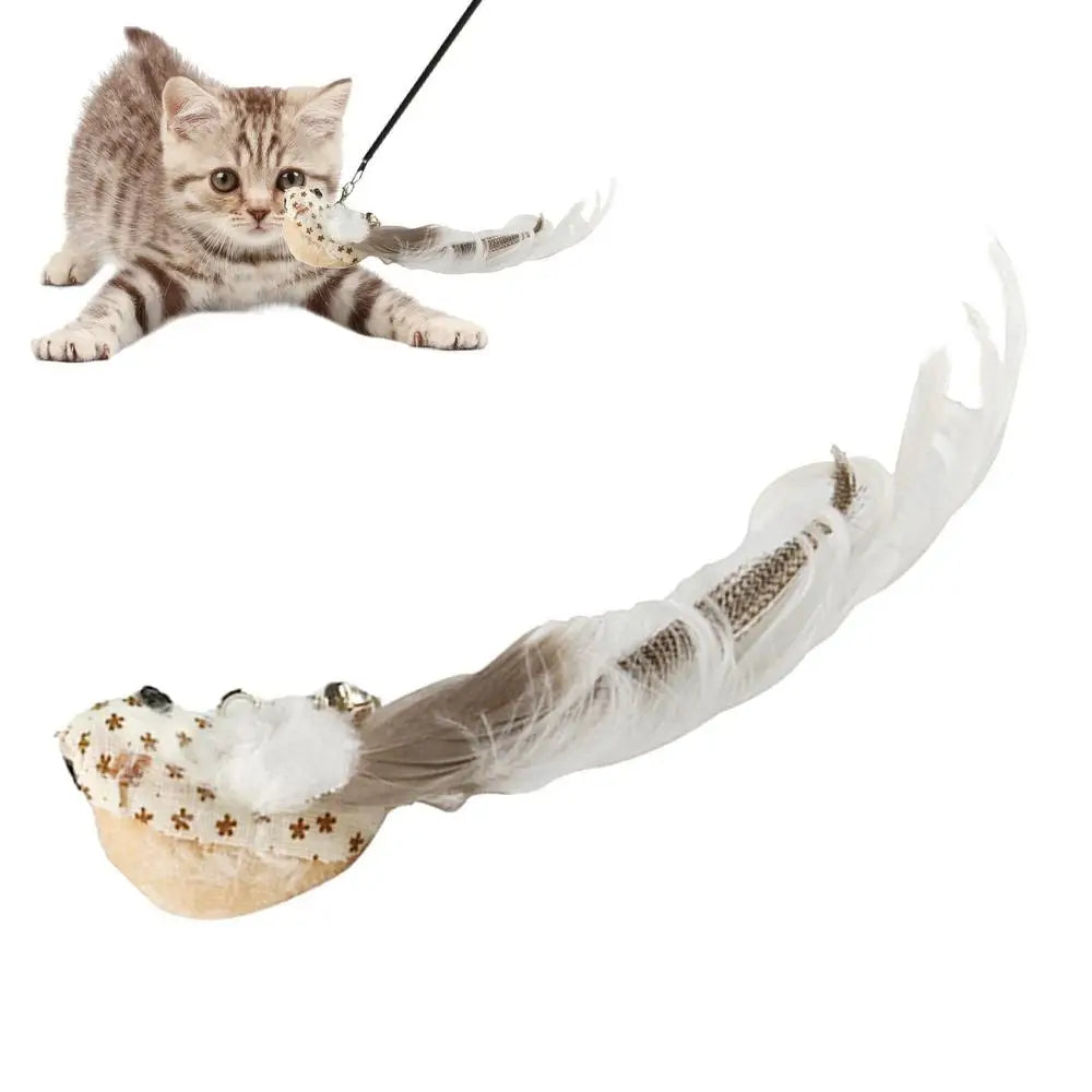 Replacement Head For Funny Cat Stick Toy Various Kinds Cats Rod Feather Birds Teaser Toy For Kitten Pet Supplies