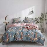 Svetanya Pastoral Floral Bedlinens Egyptian Cotton Bedding Set Queen King Ru Full Size Sheet Duvet Cover Set