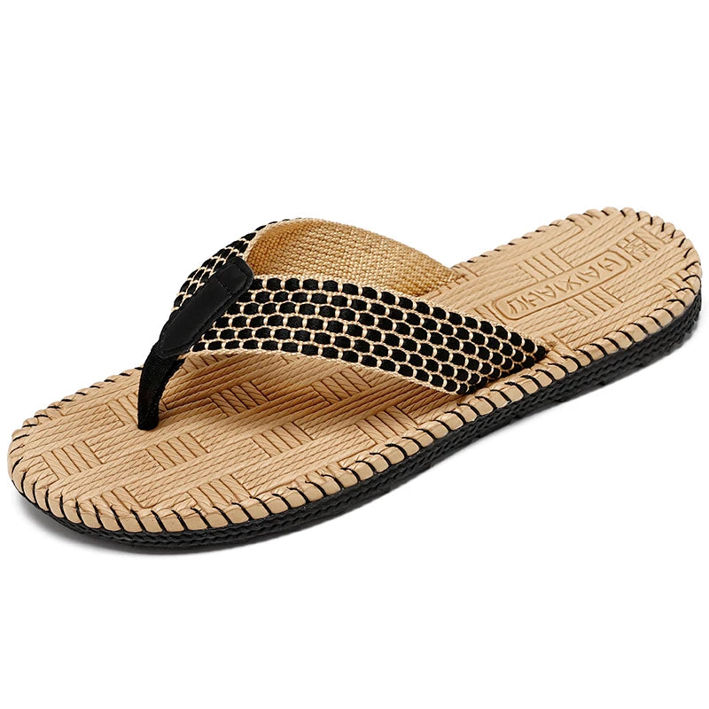 Vanmie Summer Slippers Men Massage Beach Flip Flops Men Slippers 2024 Casual Anti-slip Beach Slippers for Men Fashion Flip-flops