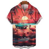 Summer Shirt Hawaiian Shirts For Men Beach Vacation Short Sleeve Tops Casual Men's Blouse Fashion Camisas De Hombre Clothing XL