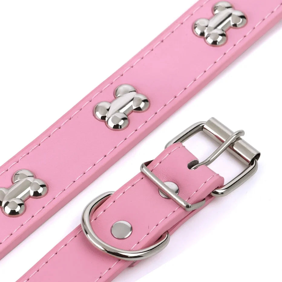 Leather Dog Collar Personalized  For Big Dogs Cute Cat Dog Collars Luxury Designer Leather For Small Dogs Cats Pet Accessories