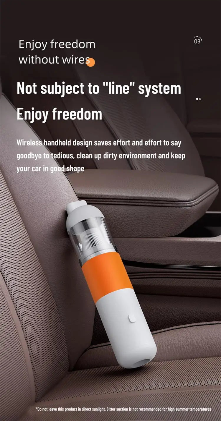 Car Vacuum Cleaner Rechargeable Handheld Vacuum Cleaner Car Home Dual Purpose Wireless Dust Catcher