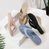 2024 Plus Size Summer Women 2cm Platform 3cm Low Heels Slippers Female Slip on Casual Shoes Lady Soft Leather Beach Flip Flops