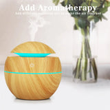 Humidifier Electric Air Aroma Diffuser Wood Ultrasonic Air Humidifier Essential Oil Aromatherapy Cool Mist Maker for Bedroom