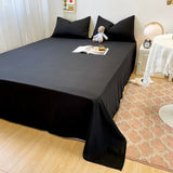 Black Bedding Set Soft Bed Linen Set Washed Cotton Duvet Cover Pillowcase and Bedsheet постельное бельё набор Home Bedclothes