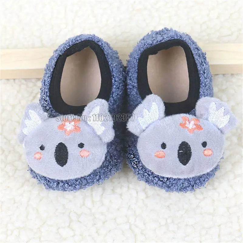 Winter Children Floor Baby Slippers Infant Toddler Plush Warm Boys Girl Soft Anti-slip Indoor School Kids Shoes