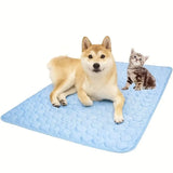 Pet Cooling Mat Dog Cat Sleeping Pad Cool Ice Silk Moisture-proof Mattress Cushion Summer Small Animal Cold Bed 5 sizes