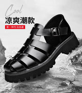 Platform Genuine Leather Sandals Outdoor Sneaker Beach Rubber Flip Flops Water Trekking Summer Men Classic Roman Sandals Slipper