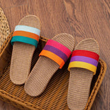 Summer Linen Women'S Slippers Flat Sandals Home Color EVA Lightweight Shoes For Women Casual Slippers Free Shipping