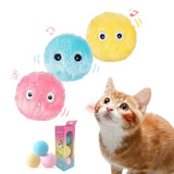 Plush Smart Ball Interactive Cat Toys Electric Catnip Training Toy Kitten Touch Sounding Pet Product Squeak Cats Toy Ball