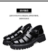 Platform Genuine Leather Sandals Outdoor Sneaker Beach Rubber Flip Flops Water Trekking Summer Men Classic Roman Sandals Slipper