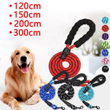 120/150/200/300cm Strong Leashes for Dogs Soft Handle Dog Leash Reinforced Leash for Small Medium Large Dogs Big Dog Supplies