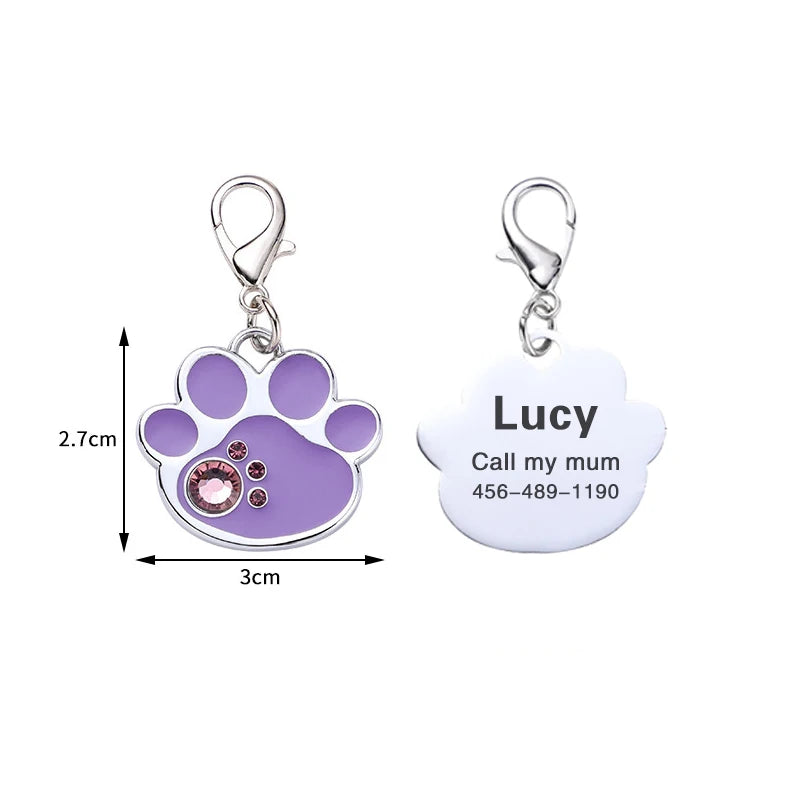 Cute Bone Dog Brand Pet Anti-lost Alloy Id Card Puppy Kitten Jewelry Pendant Laser Engraving Identity Card Keychain Pet Supplies