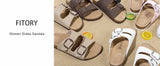 Women's Flat Sandals with Cork Insole, Open Toe Sliding Adjustable Slip-on Slippers, Suitable for Summer Sizes