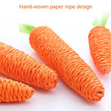 Cat Toys Carrot Pet Toys Durable Cotton Rope Woven Puppy Chew Toys for Cats Molar Cleaning Teeth Pet Supplies Cat Accessories